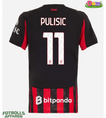 AC Milan Christian Pulisic #11 Hemmatröja Kvinnor 2025-26 Kortärmad